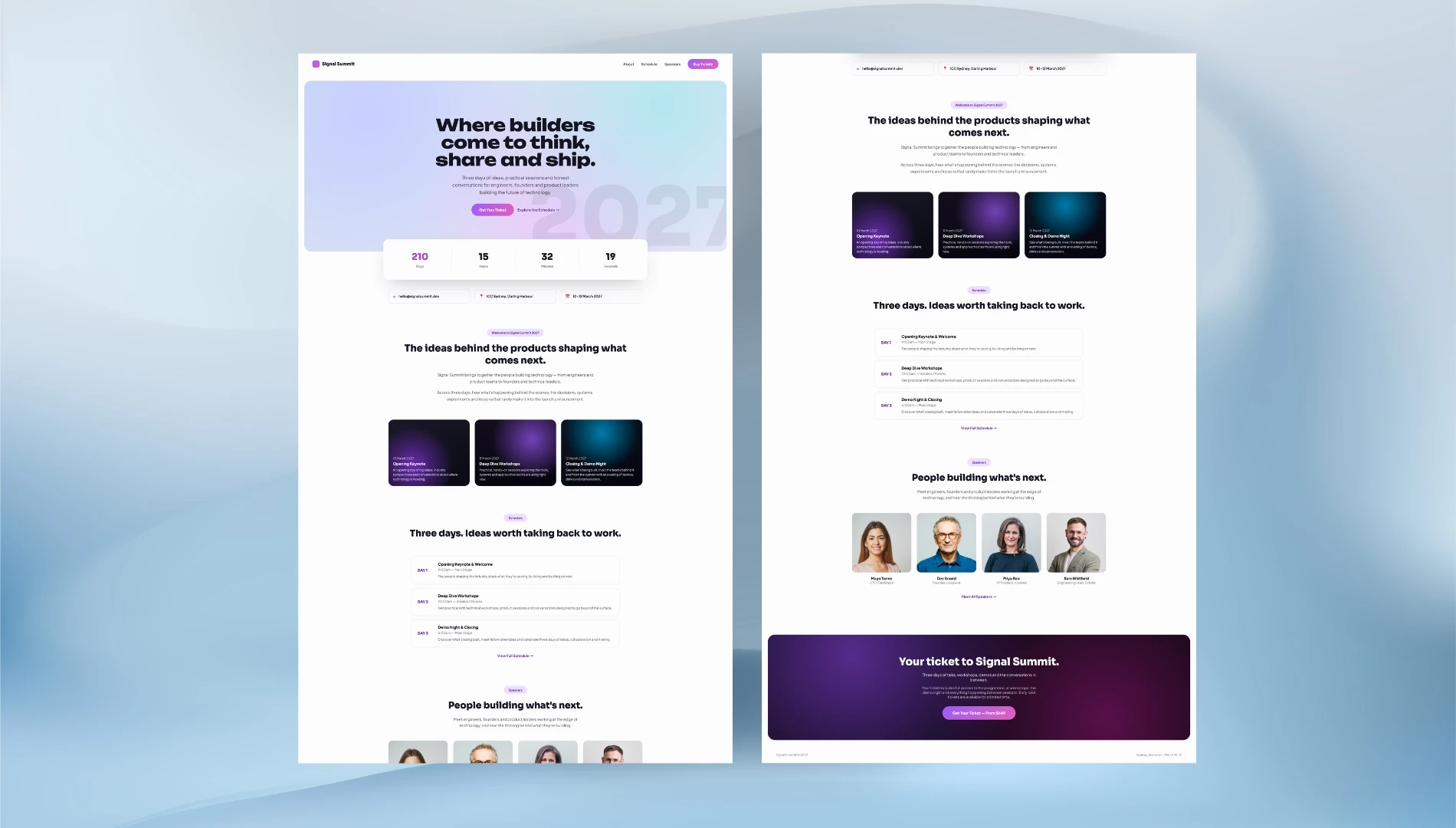 Signal Summit landing page