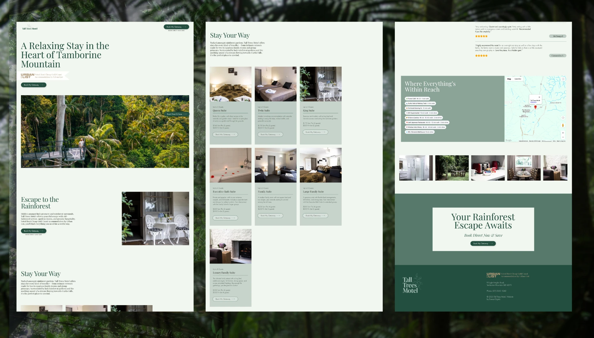 Tall Trees Motel website